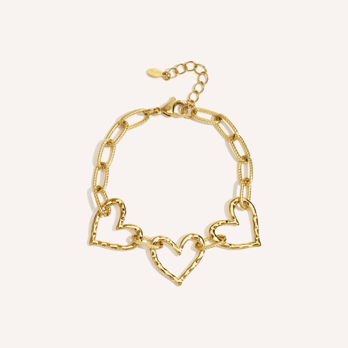 Riva Armband, fijne goudkleurige kettingarmband met hartje
