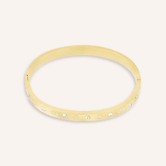 Riverbero Armband, slanke goudkleurige bangle