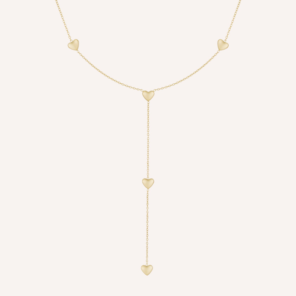 Roma Ketting, korte goudkleurige ketting met hartjeshanger