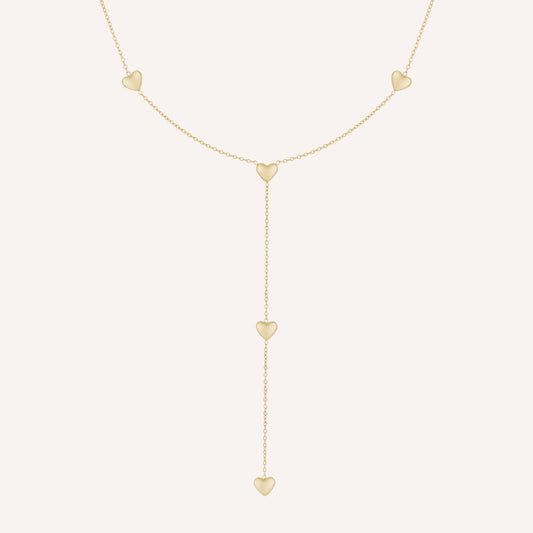 Roma Ketting, korte goudkleurige ketting met hartjeshanger