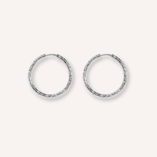 Rotonda Oorbellen – 25 mm – Zilver