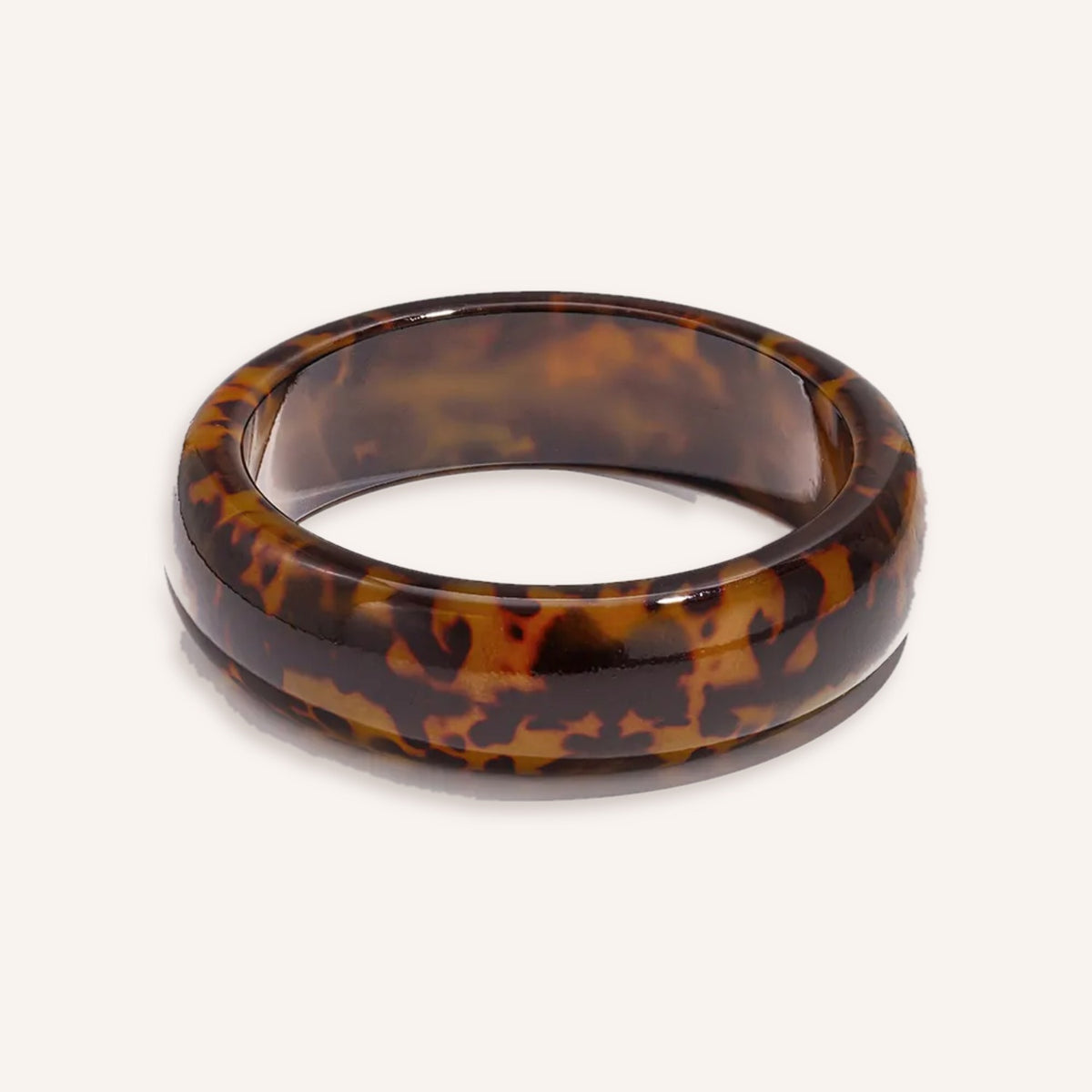 Savana Armband, bangle in bruine schildpadprint