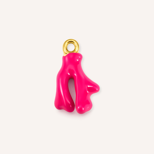 Scogliera Charm, felroze koraalvormige bedel