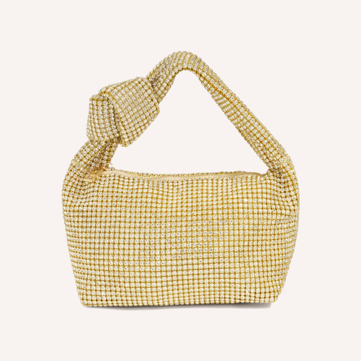 Serata Tas – Goudkleurig, avondtas met glazen details