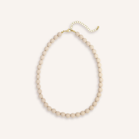 Sfera Ketting – Crème, kralenketting met crèmekleurige kralen