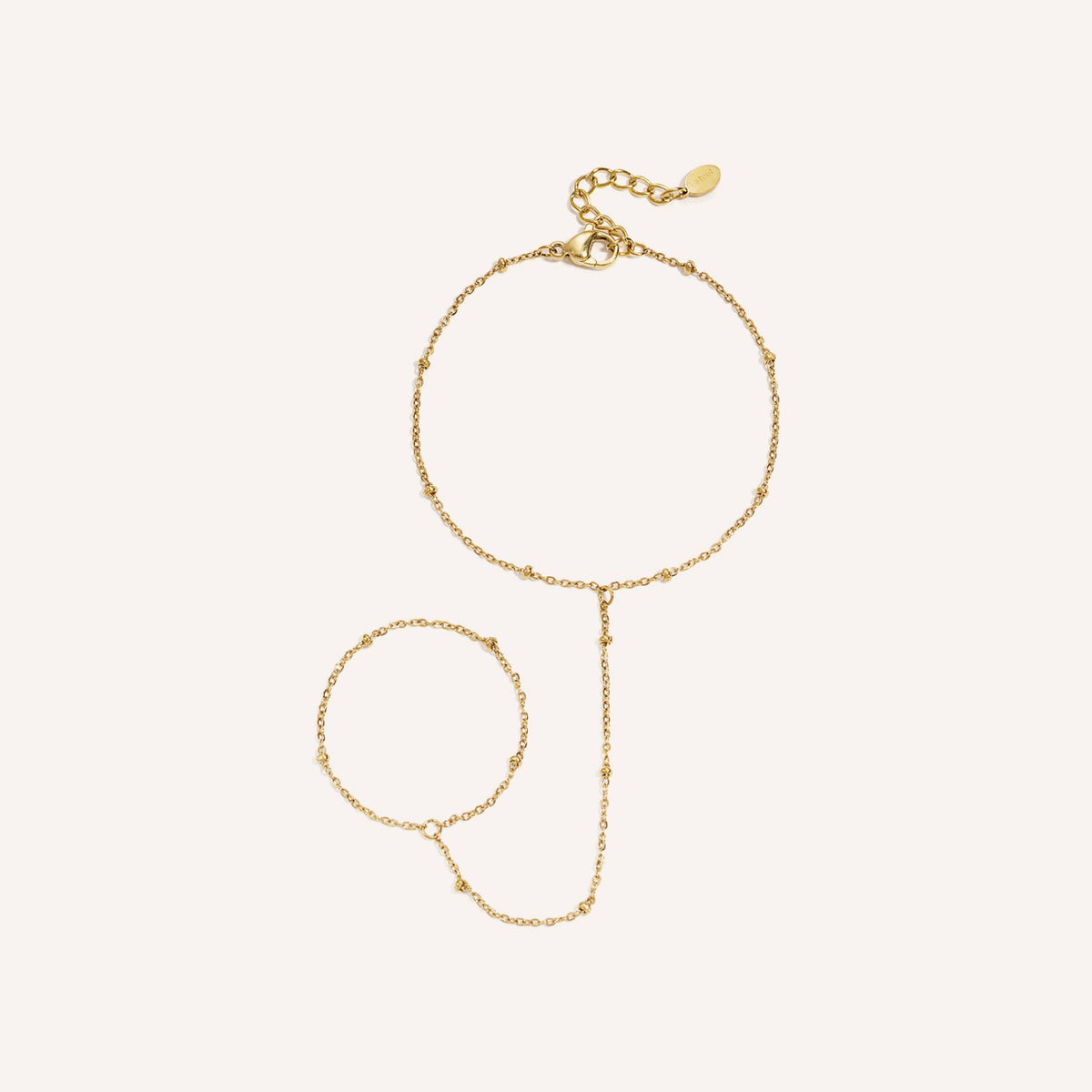 Spuma Handchain, goudkleurige handketting met kleine bolletjes
