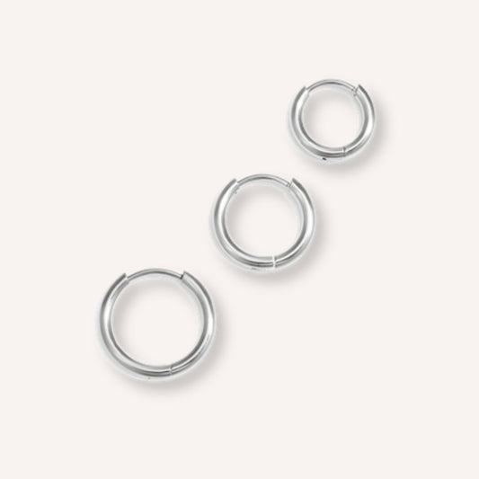 Tris Oorbellen – Groot – Zilver