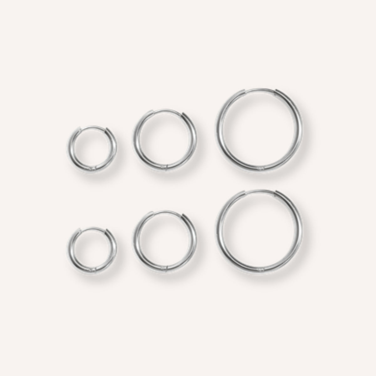 Trittico Oorbellen – Fijn – 3 paar – Zilver