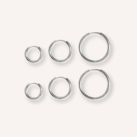 Trittico Oorbellen – Fijn – 3 paar – Zilver