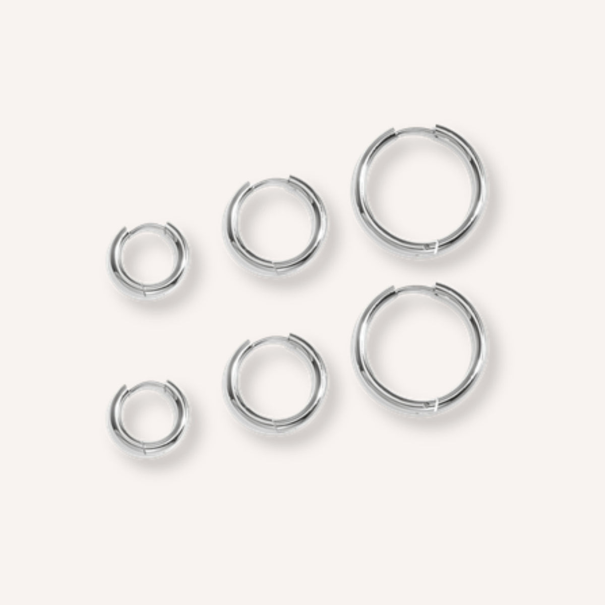 Trittico Oorbellen – Grof – 3 paar – Zilver