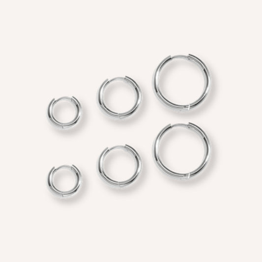 Trittico Oorbellen – Grof – 3 paar – Zilver